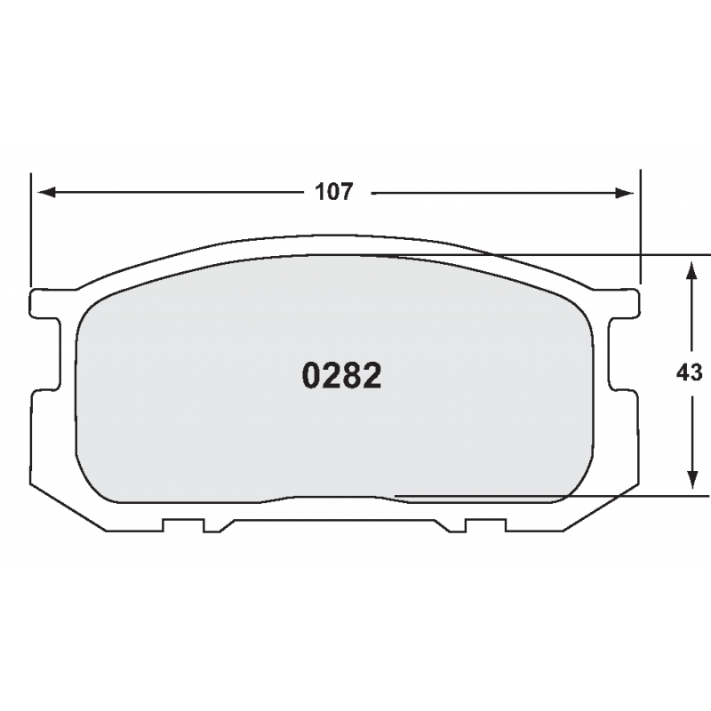 Fast road / track day compound. Street brake pads - Toyota Corolla
front brake pad
